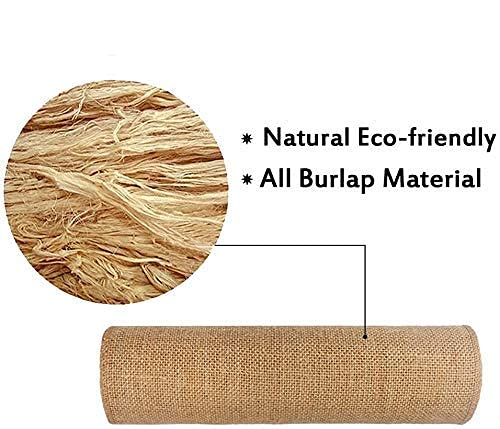 ERAVAT Jute Hessian Burlap Fabric 2 Meter x 51 Inch Wide Non-Laminated 13x13 Threading Natural Beige Golden Brown for Bags Crafts Table Runner Matting Home Décor - Image 3