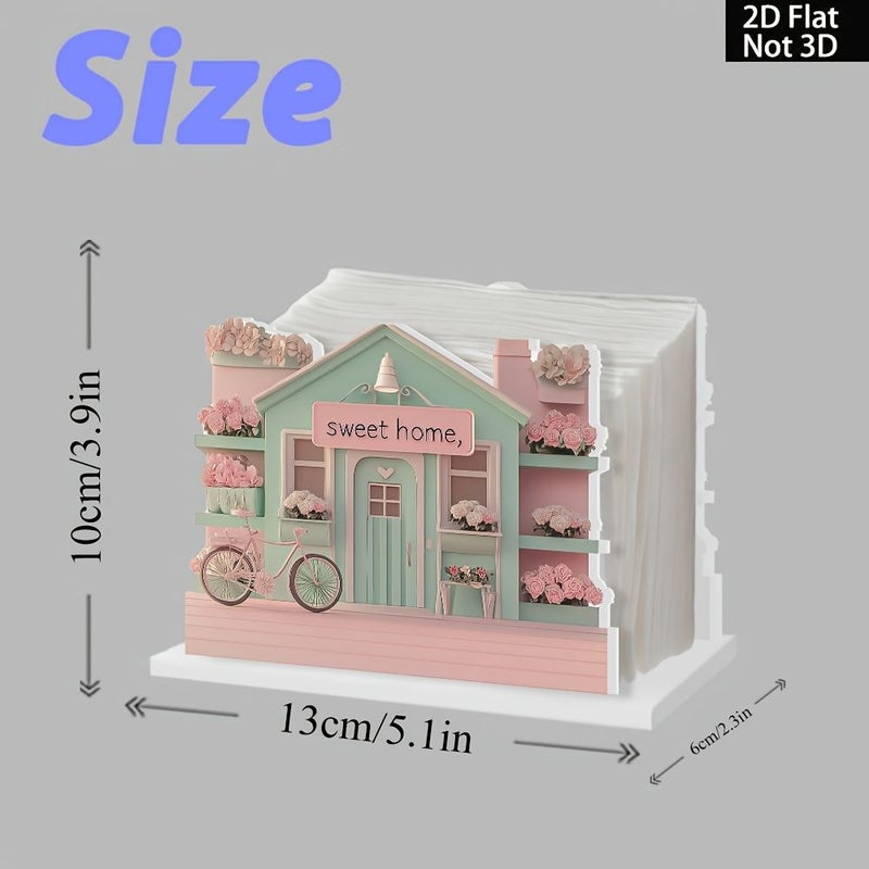 Model A Animal Style Napkin Dispenser with Flowers Bike Design - Image 3