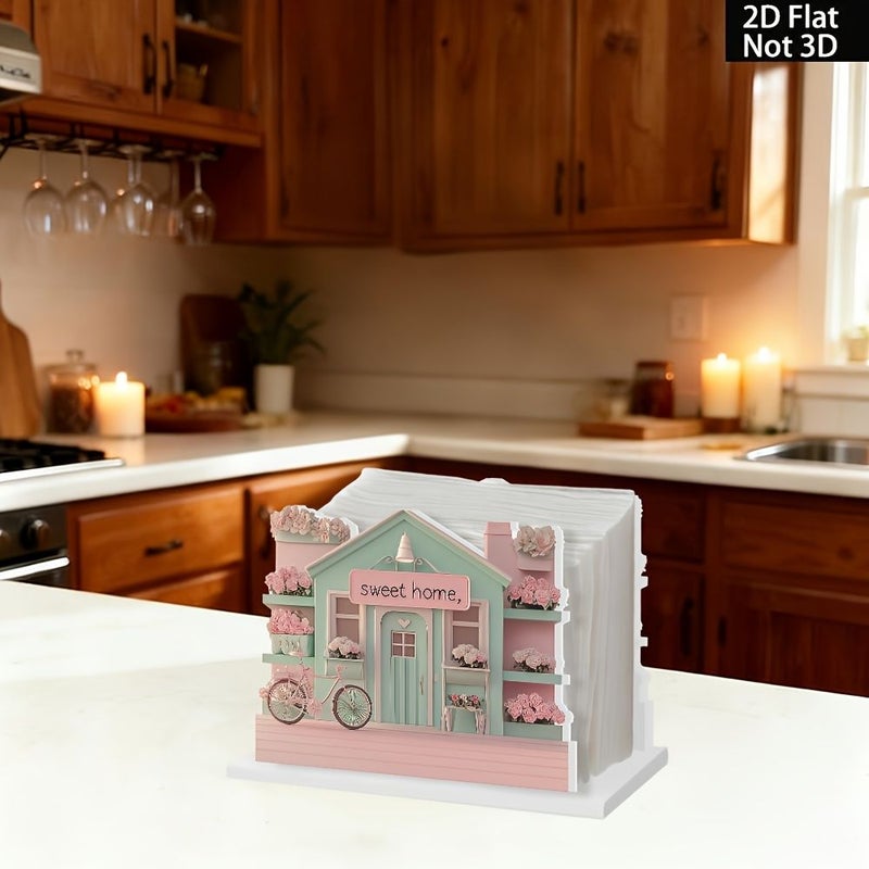 Model A Animal Style Napkin Dispenser with Flowers Bike Design - Image 4