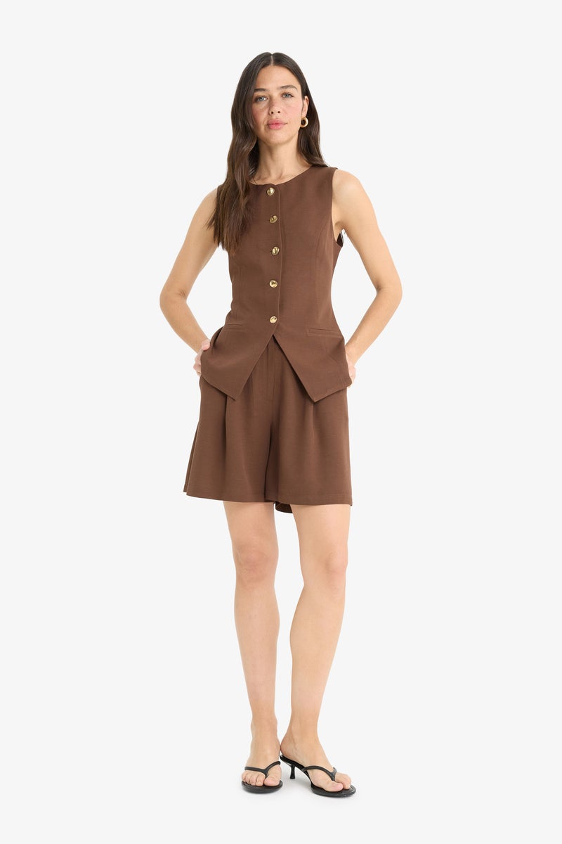 DeFacto Woman linen High waist Short Leg Shorts  - Image 5