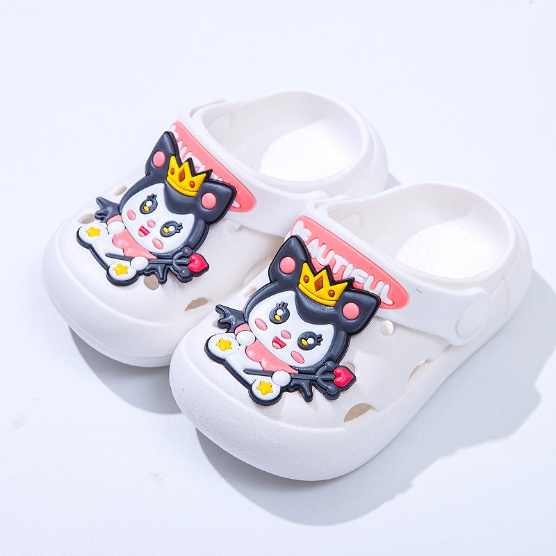 Kids Slip-Resistant Cartoon Summer Clogs Little Moe Sister [White]]