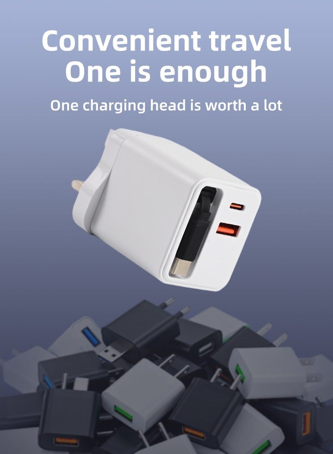 80W Super Fast Charger USB Type C Power Adapter Compatible with Samsung  S25 S24 S23 Ultra, S25+ S24+ S23+ Tab S9/S8  Series white - Image 2