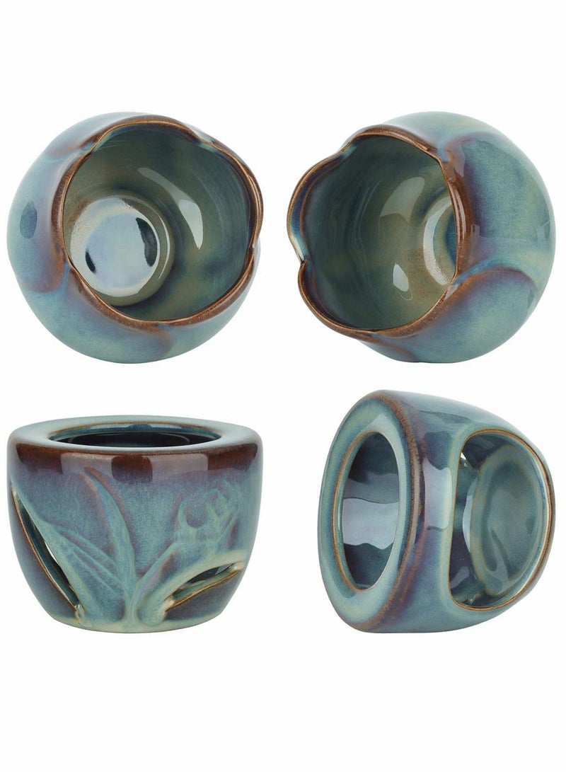 KASTWAVE Wax Melt Essential Oil Burner, Removable Aromatherapy Burner Ceramic Aroma Oil Candle Diffuser Wax Tart Warmer - Image 3
