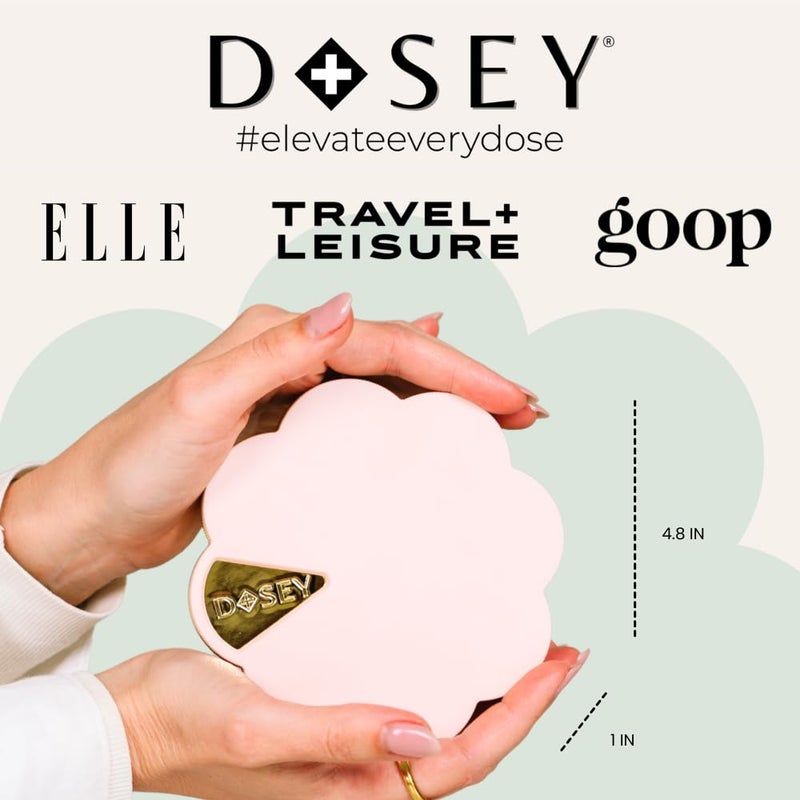 Dosey Twist+Stack Pill Organizer, Weekly & Daily Medicine Organizer Case, Portable Travel Pill Box, Compact Vitamin & Medication Storage Solution, Blush Gold - Image 2