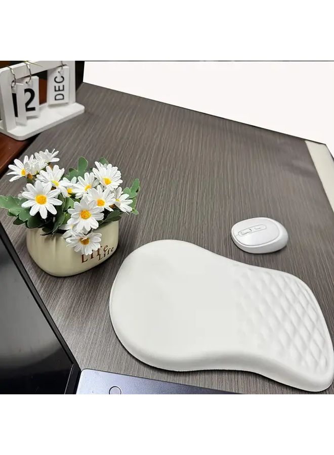 Large Ergonomic Mouse Pad With Wrist Support Non Slip Rubber Base Black - Image 2