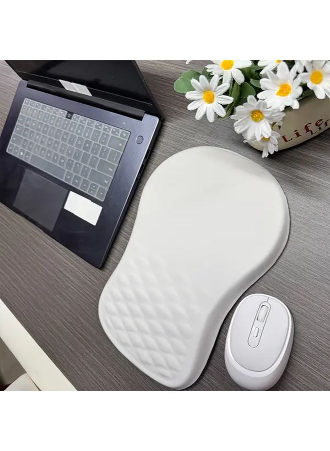Large Ergonomic Mouse Pad With Wrist Support Non Slip Rubber Base Black - Image 1