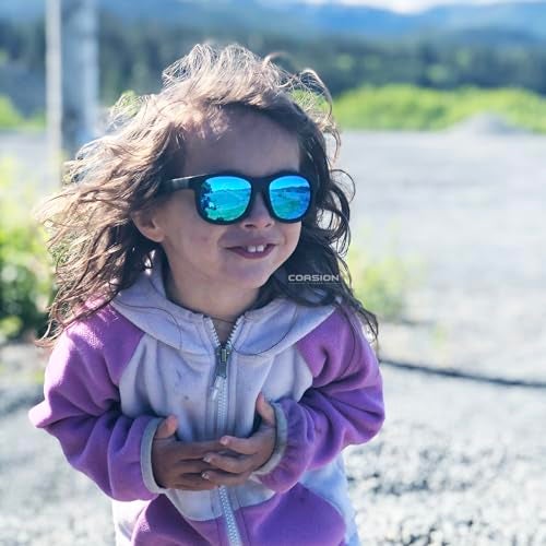 COASION Flexible Polarized Baby Sunglasses with Strap Adjustable for Toddler Newborn Infant 0-24 Months (Matte Black/Grey) - Image 3
