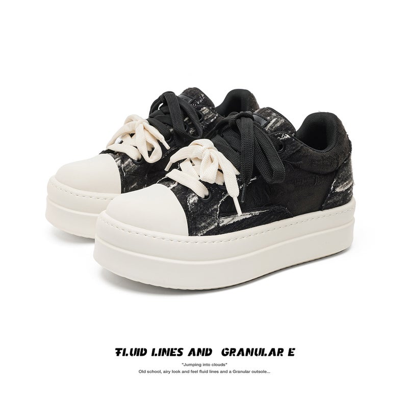 New Style Invisible 8cm Height-Increasing Thick-Soled Low-Top Canvas Breathable Casual Sports Shoes for Men and Women Couples - Image 1
