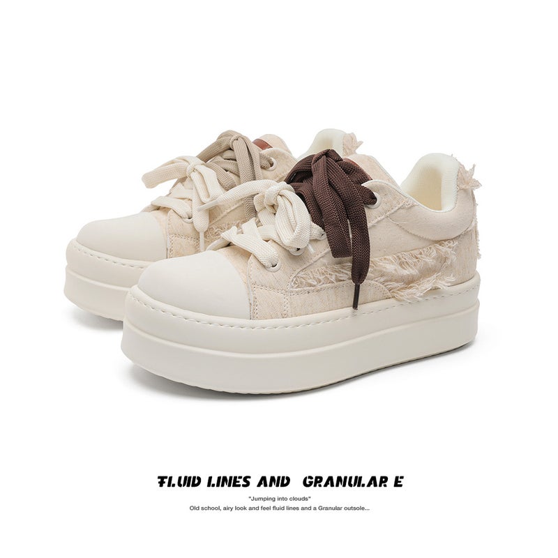 New Style Invisible 8cm Height-Increasing Thick-Soled Low-Top Canvas Breathable Casual Sports Shoes for Men and Women Couples - Image 3