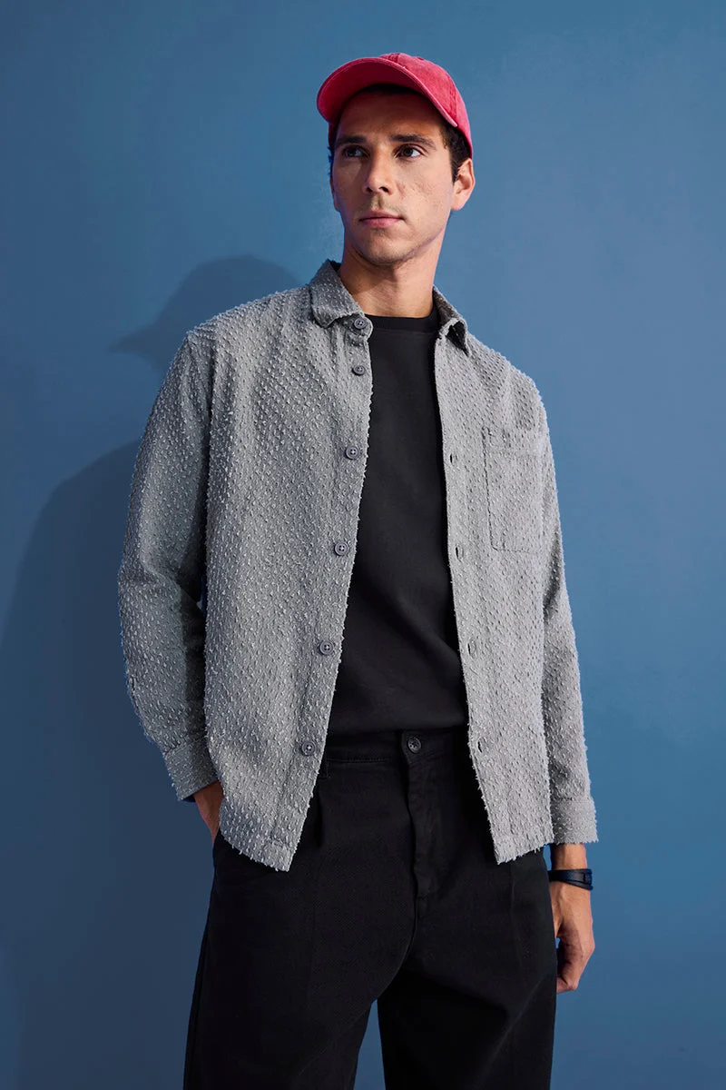 SNITCH Textured Regular Fit Overshirt
