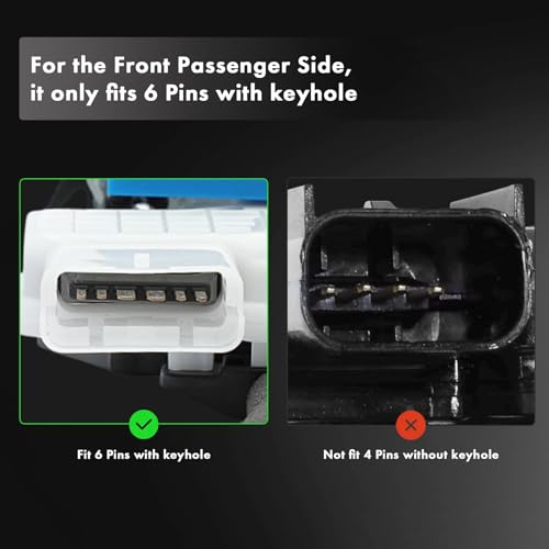 A-Premium قفل باب الركاب الأمامي الأيمن A-Premium متوافق مع كيا ريو 2012 2013 2014 2015 2016 2017 لعدد 6 دبابيس مع ثقب المفتاح، استبدال# 813211W040، 813211W020 - Image 2