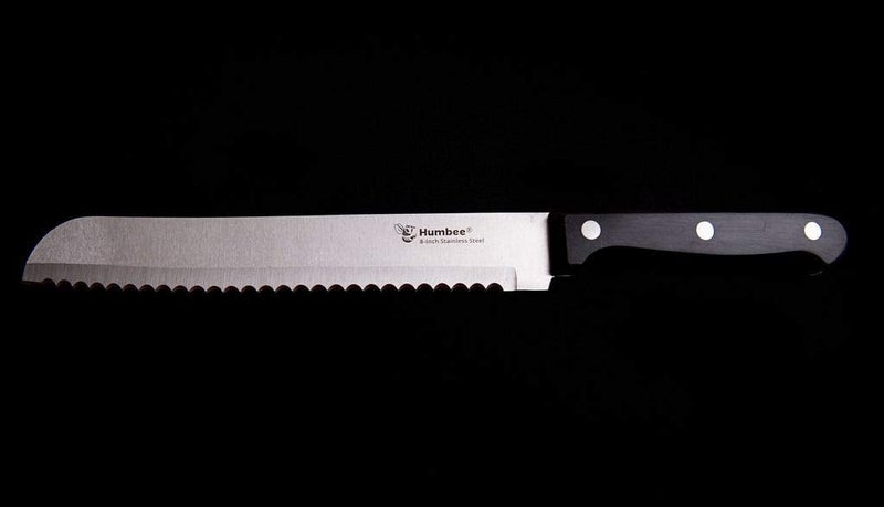 Humbee 8-Inch Serrated Bread Knife, Premium Stainless Steel Blade with Wave Edge, Full Tang Handle, Razor Sharp Knife for Bread, Durable Professional Kitchen Knife - Image 4