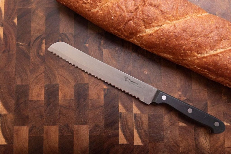 Humbee 8-Inch Serrated Bread Knife, Premium Stainless Steel Blade with Wave Edge, Full Tang Handle, Razor Sharp Knife for Bread, Durable Professional Kitchen Knife - Image 5
