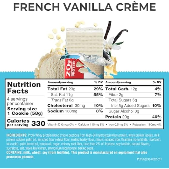 Power Crunch PRO Protein Wafer Bars, High Protein Snacks with Delicious Taste, French Vanilla, 2.0 Ounce (4 Count) - Image 2