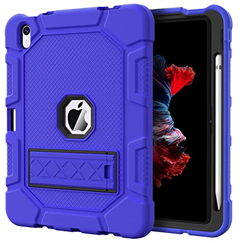 Azzsy Case for iPad (A16) 11th Generation 11 Inch 2025 / iPad 10th Generation 10.9 Inch 2022, [Built-in Pencil Holder] Heavy Duty Shockproof Rugged Protective Case, Blue - Image 1