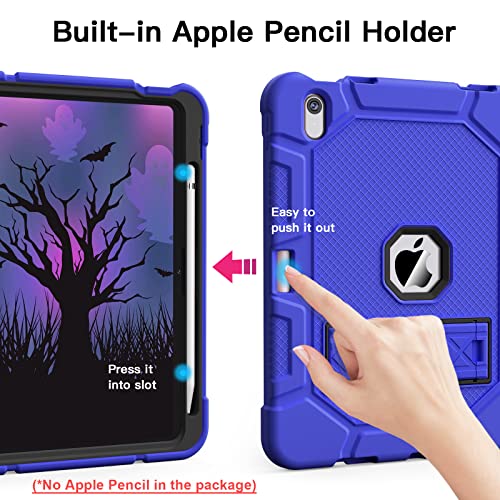 Azzsy Case for iPad (A16) 11th Generation 11 Inch 2025 / iPad 10th Generation 10.9 Inch 2022, [Built-in Pencil Holder] Heavy Duty Shockproof Rugged Protective Case, Blue - Image 4