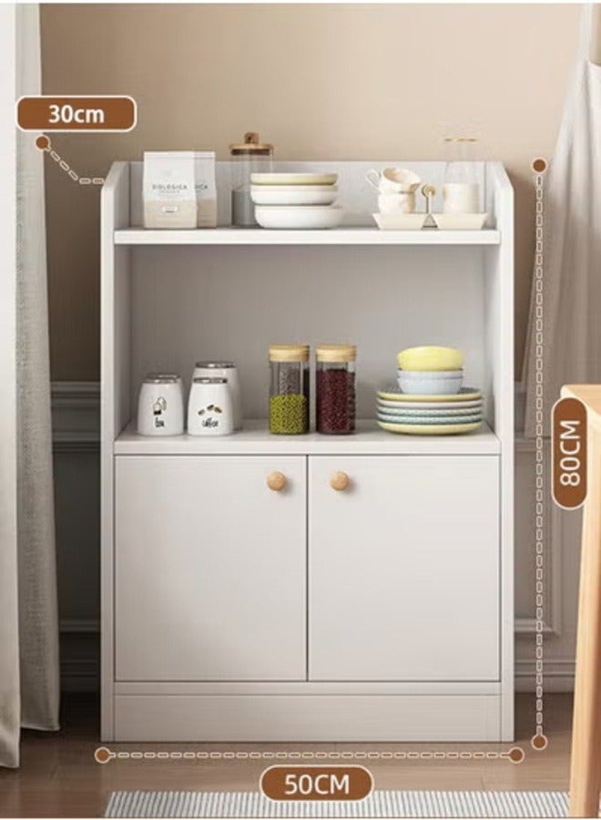 AGD Large capacity coffee cabinet, modern and simple home coffee corner, suitable for living room, office, kitchen, warm white storage cabinet - Image 1