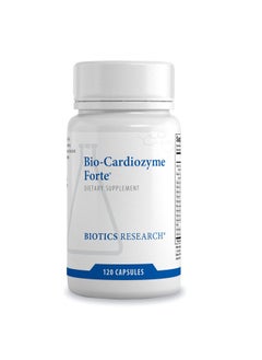 مكمل غذائي متعدد الفيتامينات Bio Cardiozyme Forte Healthy Heart من Biotics Research. تركيبة واسعة النطاق مصممة لدعم صحة القلب والأوعية الدموية ووظائفها. دعم قوي بمضادات الأكسدة، 120 كبسولة