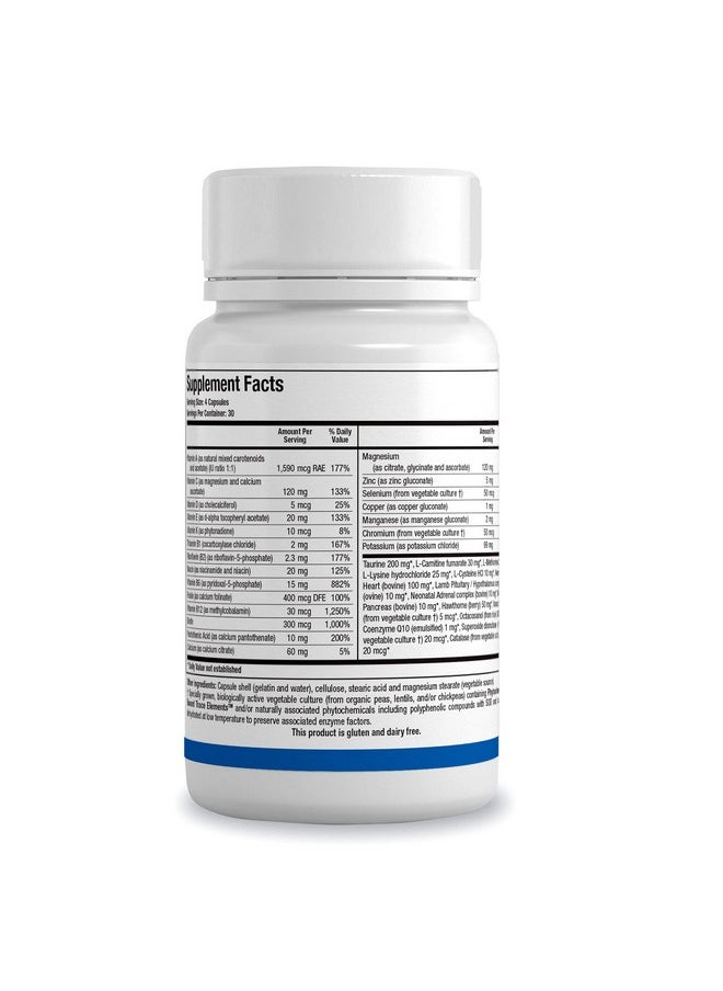 بيوتيكس ريسيرش - مكمل غذائي متعدد الفيتامينات Bio Cardiozyme Forte Healthy Heart من Biotics Research. تركيبة واسعة النطاق مصممة لدعم صحة القلب والأوعية الدموية ووظائفها. دعم قوي بمضادات الأكسدة، 120 كبسولة - Image 1