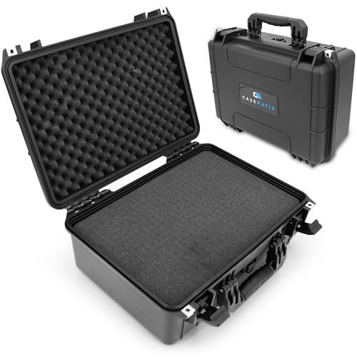 CASEMATIX 18" Waterproof Hard Case with Customizable Foam for Portable Electronics, Tools and Accessories - Hard Shell Plastic Case with Pre-Diced Travel Case Foam Interior - Image 1