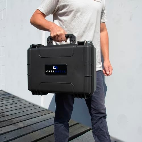 CASEMATIX 18" Waterproof Hard Case with Customizable Foam for Portable Electronics, Tools and Accessories - Hard Shell Plastic Case with Pre-Diced Travel Case Foam Interior - Image 5