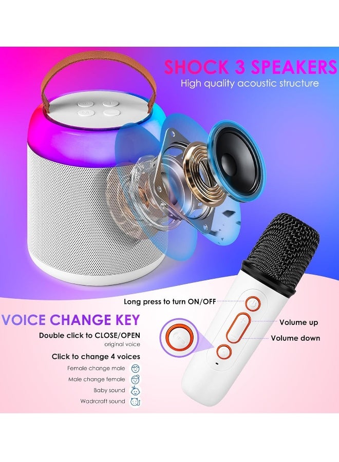 Mini Karaoke Machine with Wireless Microphone for Kids Adults, Portable Bluetooth Speaker Toy for 2-12 Years Old Girls and Boys,  for Birthday Gift and Home Party - Image 5