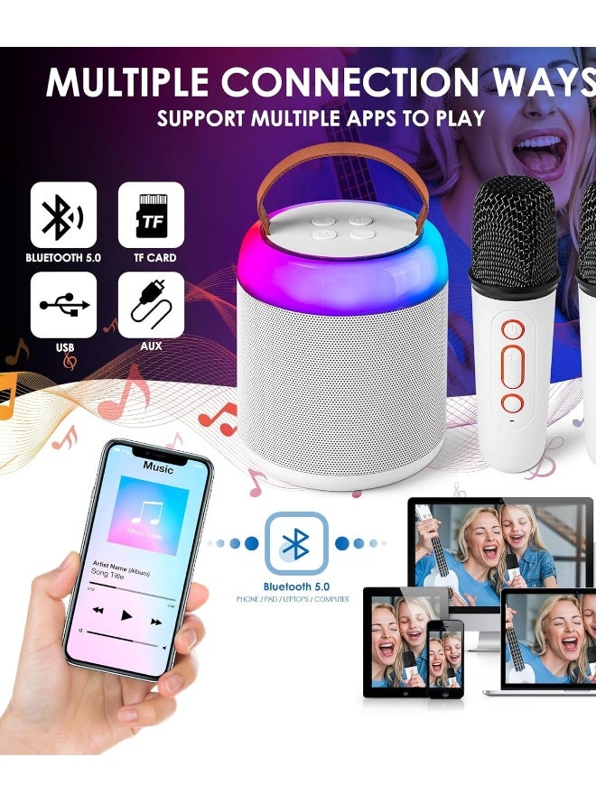 Mini Karaoke Machine with Wireless Microphone for Kids Adults, Portable Bluetooth Speaker Toy for 2-12 Years Old Girls and Boys,  for Birthday Gift and Home Party - Image 3