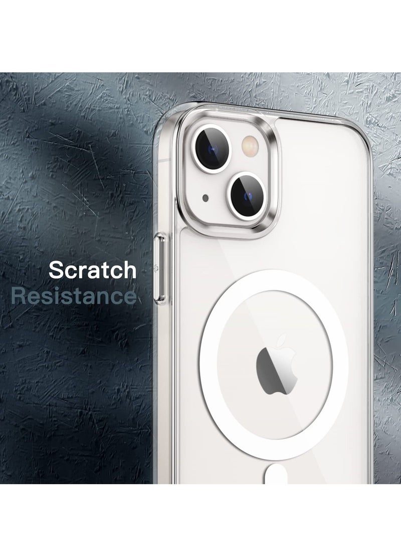 جي تيك جراب مغناطيسي لهاتف iPhone 13 mini متوافق مع MagSafe شاحن لاسلكي مقاوم للصدمات وغطاء ممتص للصدمات مضاد للخدش ظهر شفاف - Image 2