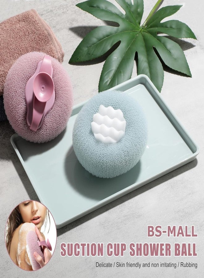 Illuminati store Loofah Bath Sponge Body Scrubber Mesh for Men Women | 2-in-1 Bath Super Soft Suction Cup Bath Brush, Bath Shower Loofah Sponge, Exfoliating Bath Sponge Cleaning Brush for Body - Image 3