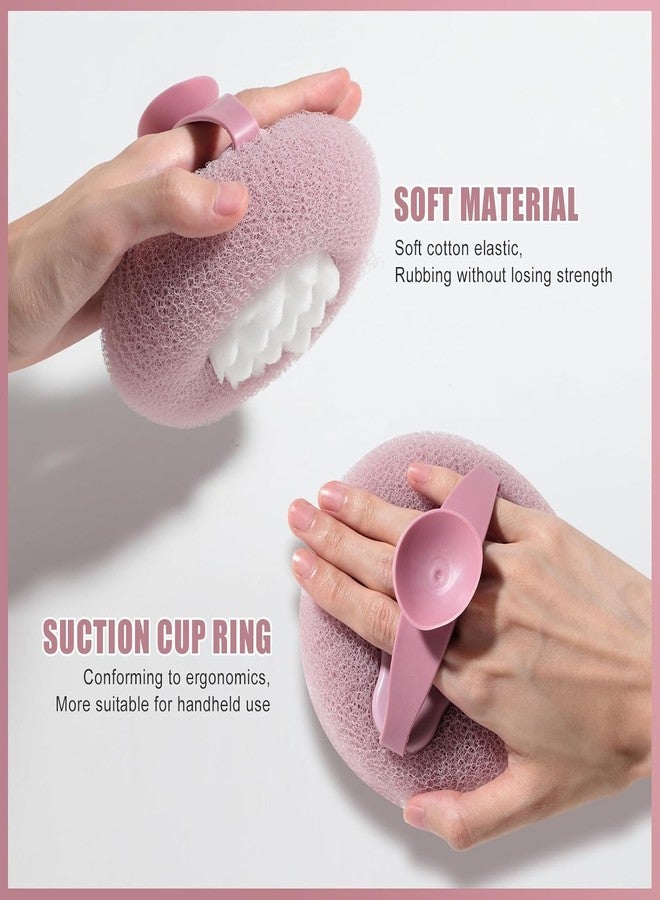 Illuminati store Loofah Bath Sponge Body Scrubber Mesh for Men Women | 2-in-1 Bath Super Soft Suction Cup Bath Brush, Bath Shower Loofah Sponge, Exfoliating Bath Sponge Cleaning Brush for Body - Image 5
