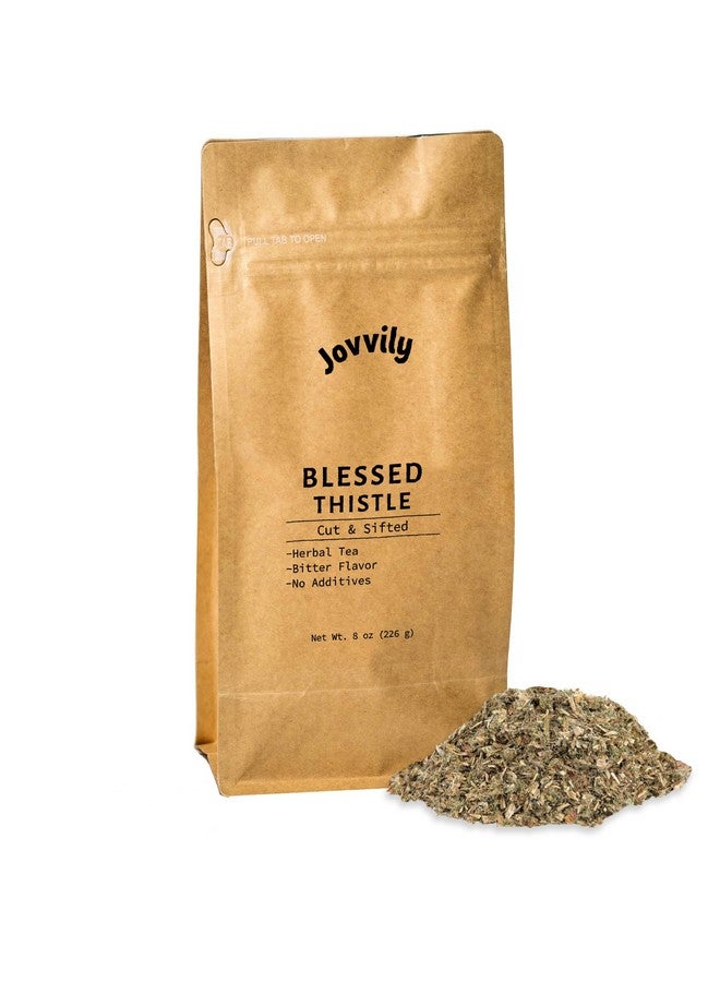 Jovvily Blessed Thistle Herb, 8 oz, Herbal Tea, Cut & Sifted - Image 1