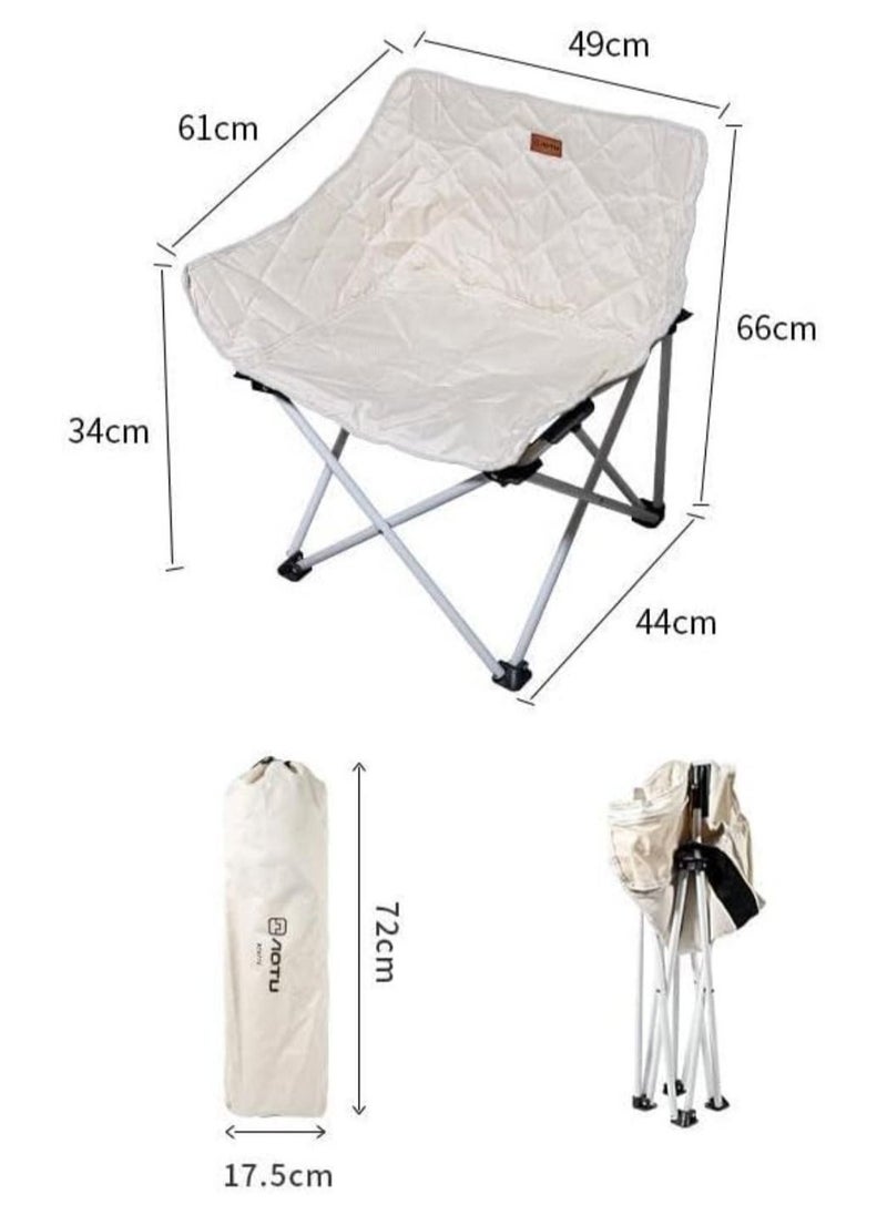 Cool Baby Style - Outdoor folding chair camping moon chair thickened portable leisure chair - Image 1