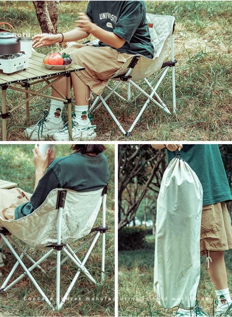 Cool Baby Style - Outdoor folding chair camping moon chair thickened portable leisure chair - Image 1