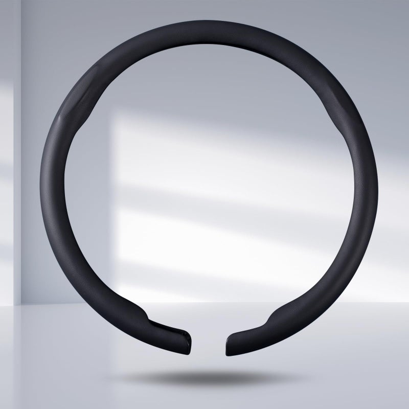 Aotoyou Steering Wheel Cover Thin Car Steering Wheel Accessories Universal Snap On Protector Black - Image 3