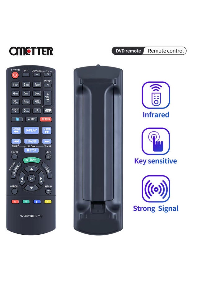 OMETTER - N2QAYB000719 For Panasonic Blu-ray Disc Player Remote Control DMP-BDT220 DMP-BDT120 DMP-BDT220CP DMPBDT220 DMPBDT120 - Image 1