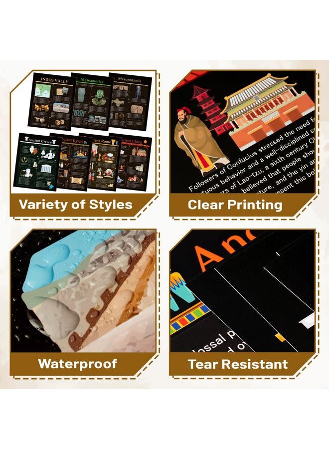 WATINC مجموعة ملصقات الحضارات القديمة 7 قطع - Image 3