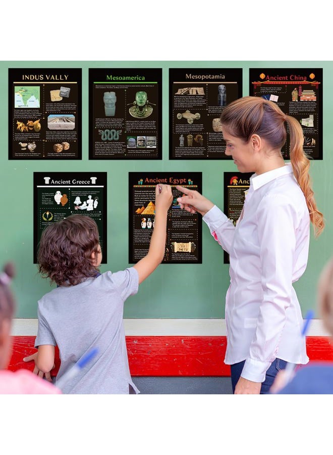 WATINC مجموعة ملصقات الحضارات القديمة 7 قطع - Image 5