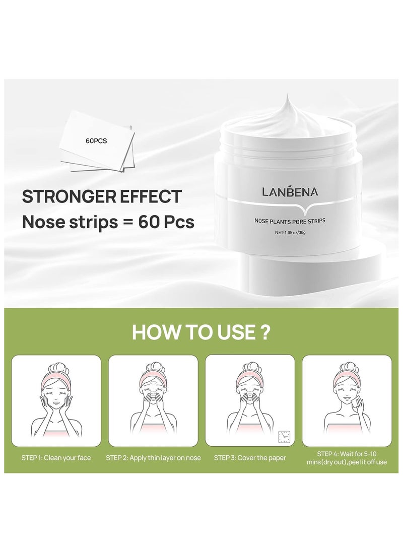 LANBENA Blackhead Mask Pore Strips, Deep Cleansing for All Skin Types  - Image 5