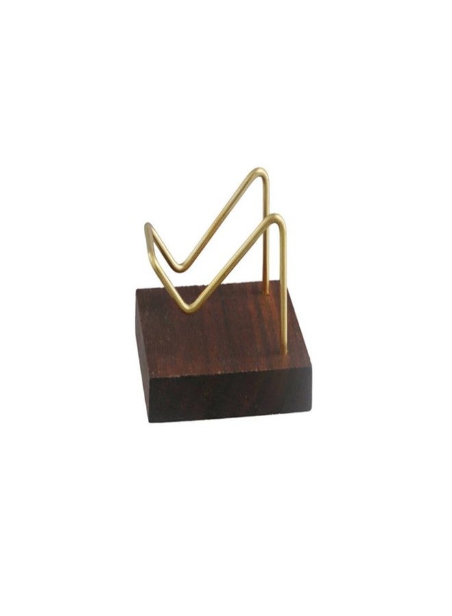 Kopida Wooden Display Stand with Metal Arm, Creative Display Stand Holder for Crystal Mineral Agate Rock Small Collectibles and Other Stones - Image 3