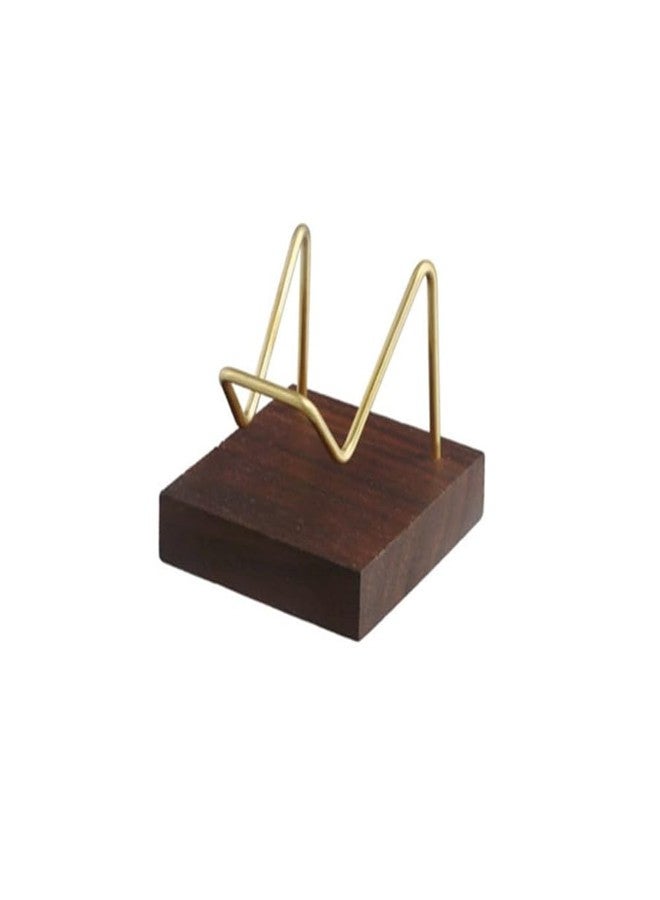 Kopida Wooden Display Stand with Metal Arm, Creative Display Stand Holder for Crystal Mineral Agate Rock Small Collectibles and Other Stones - Image 1