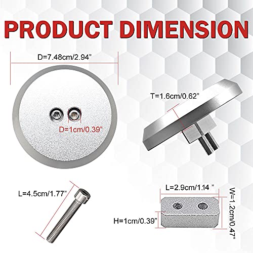 ADTOPI Samman Jack Pad Adapter Billet- Bolt-on Jack Points Leave-in Lift Pad Compatible with 1997-2023 Corvette C5/C6/C7/C8 Models, Porsche Frame Rail (Silver- 4 Pack) - Image 4