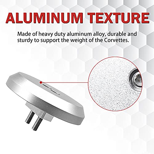 ADTOPI Samman Jack Pad Adapter Billet- Bolt-on Jack Points Leave-in Lift Pad Compatible with 1997-2023 Corvette C5/C6/C7/C8 Models, Porsche Frame Rail (Silver- 4 Pack) - Image 3