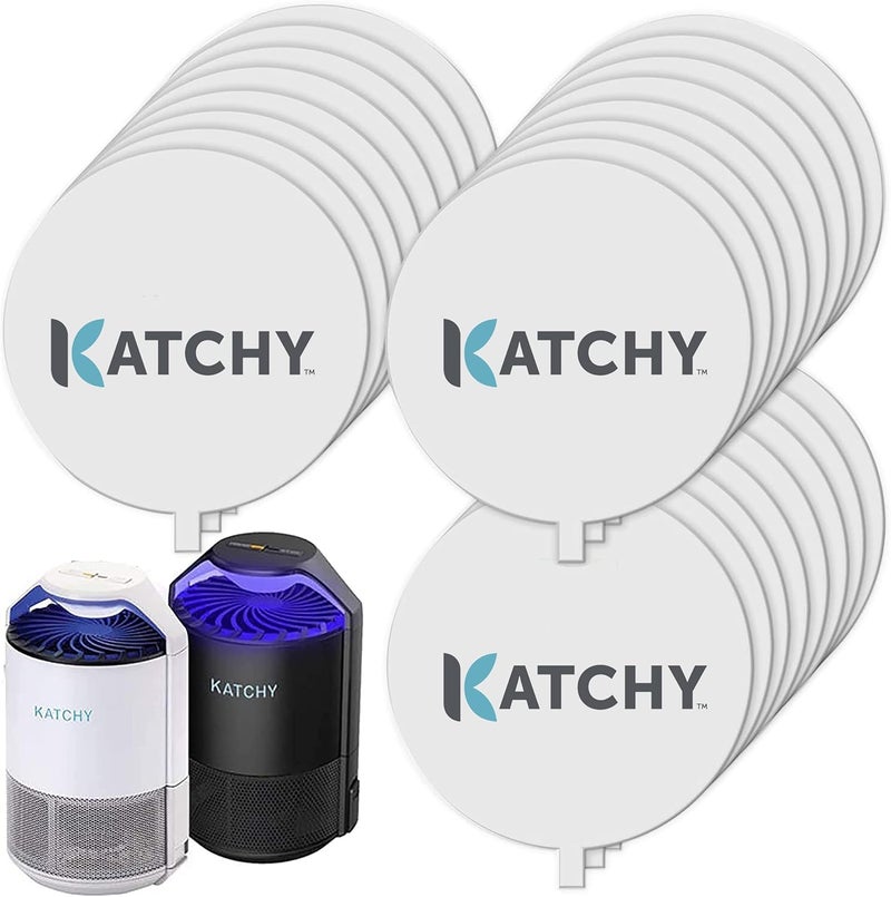 KATCHY Original and Midnight Glue Board Refills (24 Pack) – Catcher & Killer for Mosquito, Gnat, Moth & Fruit Fly – Indoor Flying Insect Trap Glue Board Refills – Non-Zapper Traps for Buzz-Free Home - Image 1