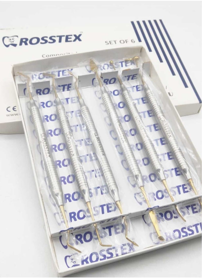 Crosstex - Dental Instruments Composite Filling Instruments Gold Titanium Coated Double Ended Hollow Handle - Image 1