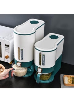 Delavala Delavala Airtight Rice Dispenser 5KG Cereal Containers With Lid And Measuring Cup For Kitchen Organization And Storage Cereal Container Storage Kitchen Rice bucket Dog food Storage Containers  - Image 1