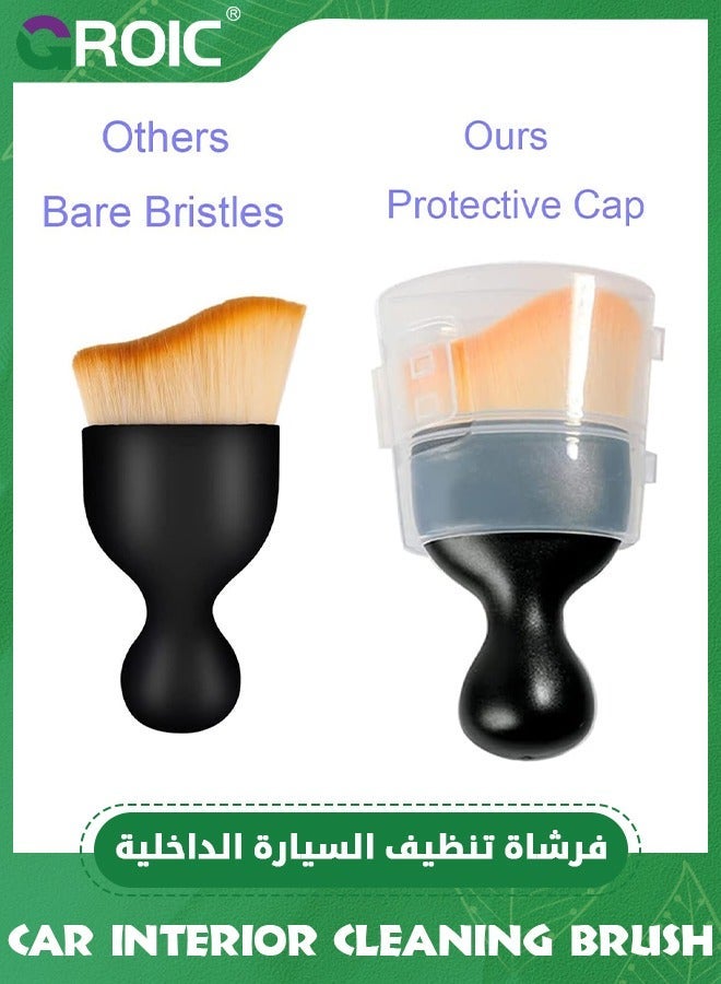 GROIC 2PCS Car Interior Cleaning Brush, Super Soft Dust Detailing Brush for Dashboard Air Conditioning Vents, Leather, Computer - Image 2