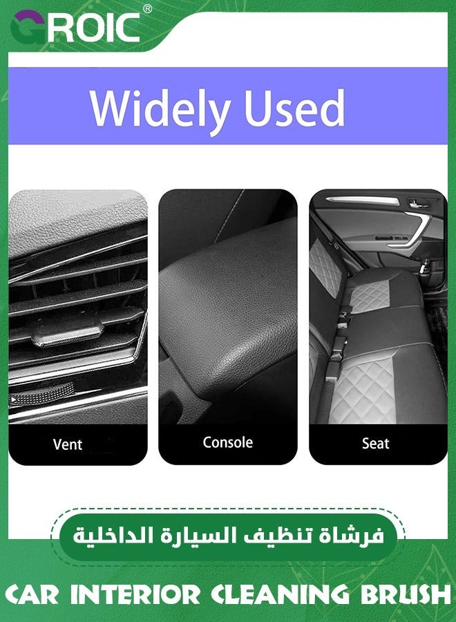 GROIC 2PCS Car Interior Cleaning Brush, Super Soft Dust Detailing Brush for Dashboard Air Conditioning Vents, Leather, Computer - Image 3