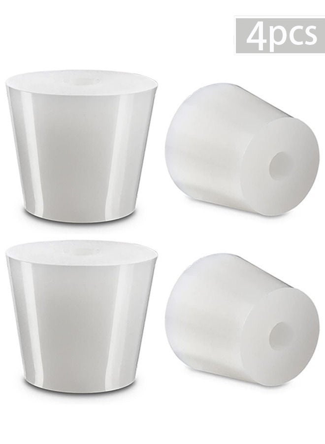 4pcs Fermentation Silicone Stopper Drilled Plug With Hole for Airlock Valve Home Brew Bubbler Wine Making Rubber Stopper Replacements - Image 2