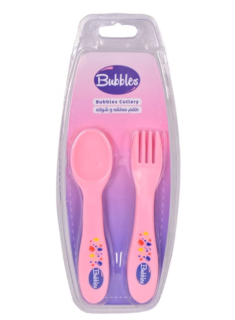 بابلز ملعقة وشوكة-روز - Image 1