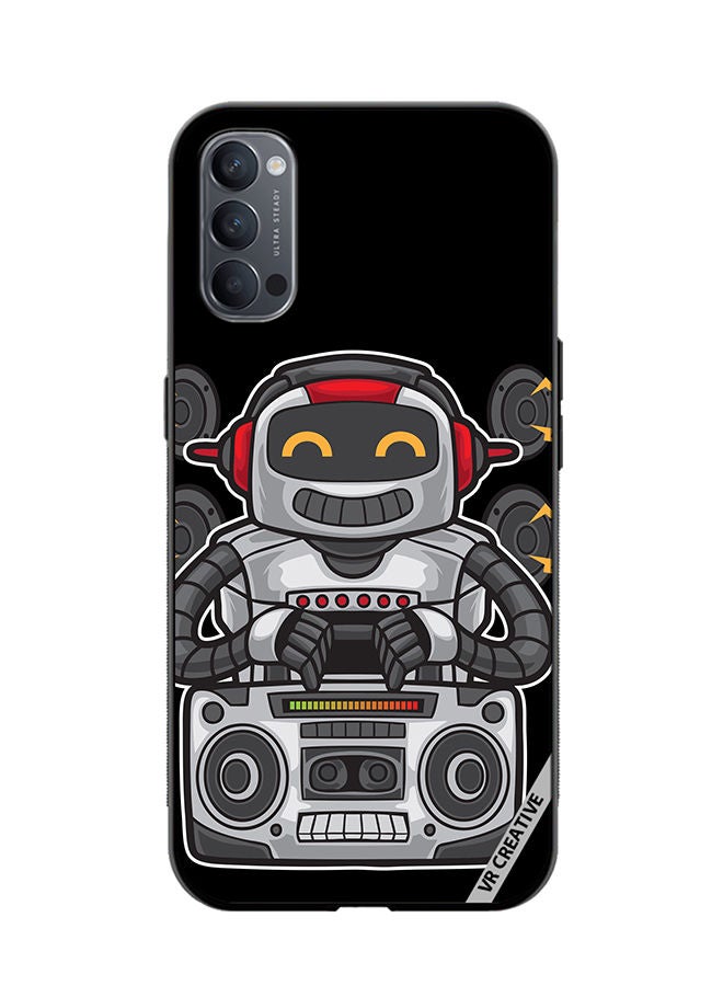 VR CREATIVE Protective Case Cover For Oppo Reno4 Pro 5G Speaker Monkey Design Multicolour - Image 1